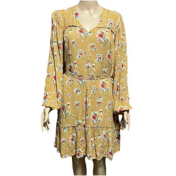 Matilda Jane Heart to Heart Discovery Gardens Floral Tiered Dress L - Picture 1 of 10